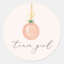 Team Girl Pink Christmas Ornament Gender Reveal