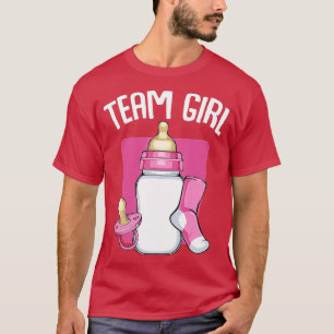 Team Girl Pink Funny Gender Reveal Baby Shower Par T-Shirt