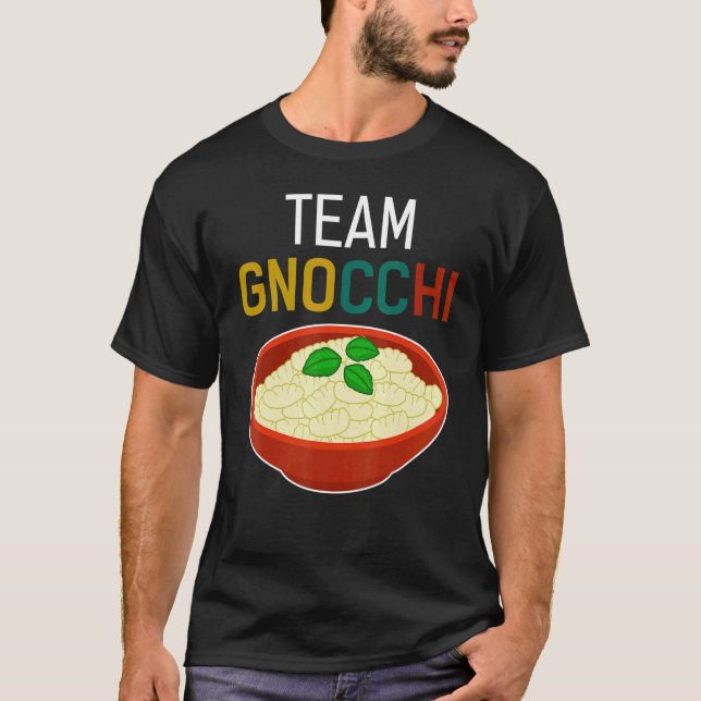   Team Gnocchi Italian Dumpling Food Humour T-Shirt (Front)