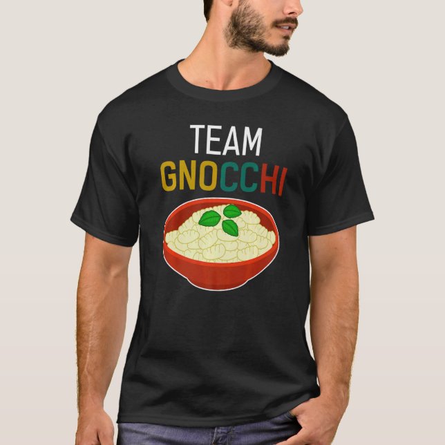 Team Gnocchi Italian Dumpling Food Humour T-Shirt (Front)