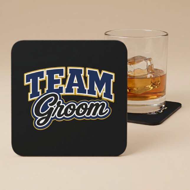 Team Goom Bold Wedding Party Coaster (Creator Uploaded)