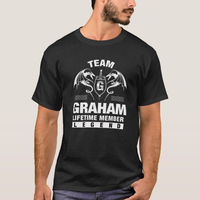 Team Graham Lifetime Member   T-Shirt (Front)