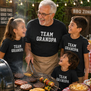 Team Grandpa Matching Kids Family Gift T-Shirt