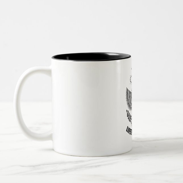 Team Grant Lifetime member Two-Tone Coffee Mug (Left)