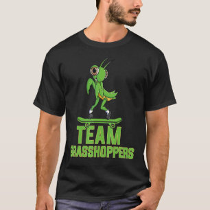 Team Grasshopper 10 Animal Sports Cute Skateboard T-Shirt