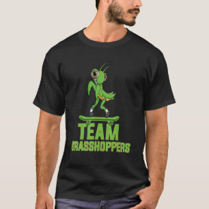 Team Grasshopper 10 Animal Sports Cute Skateboard T-Shirt