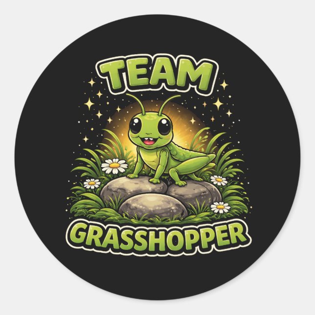 Team Grasshopper Classic Round Sticker (Front)
