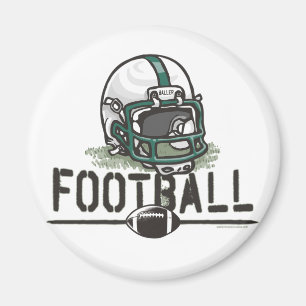 Team Green Football Gear Magnet