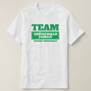 Team green personalised family or group t-shirt
