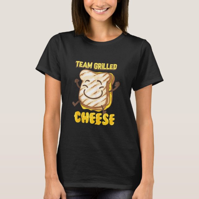Team Grilled Cheese Cute Love Grilled Cheddar T-Shirt (Front)