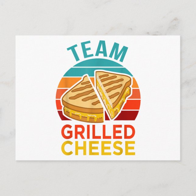 Team Grilled Cheese Funny Sandwich Lover Graphic Holiday Postcard (Front)