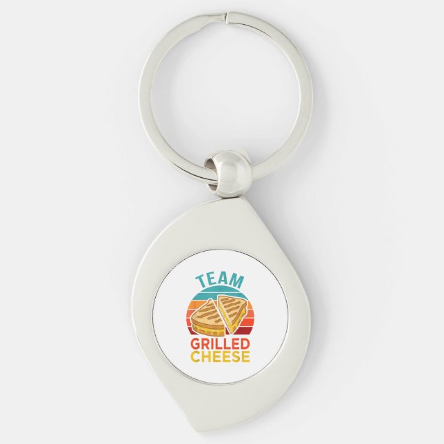 Team Grilled Cheese Funny Sandwich Lover Graphic Key Ring (Front)