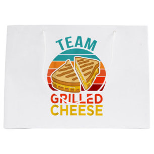 Team Grilled Cheese Funny Sandwich Lover Graphic Large Gift Bag