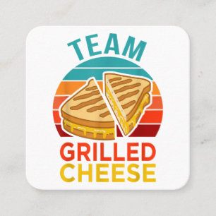 Team Grilled Cheese Funny Sandwich Lover Graphic Square Business Card