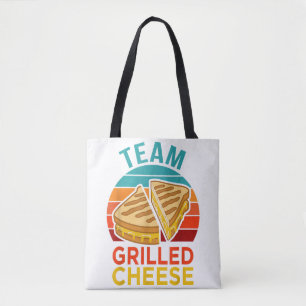 Team Grilled Cheese Funny Sandwich Lover Graphic Tote Bag