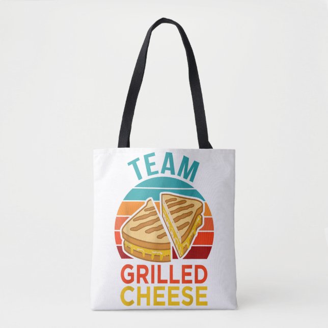 Team Grilled Cheese Funny Sandwich Lover Graphic Tote Bag (Front)