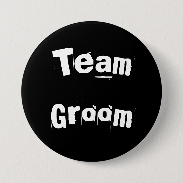 Team Groom 7.5 Cm Round Badge (Front)