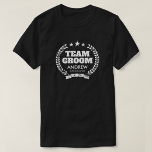 Team Groom bachelor party dark shirt for groomsmen