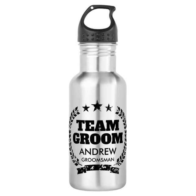Team Groom bachelor party gift for groomsmen 532 Ml Water Bottle (Front)