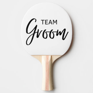 Team Groom Black Ping Pong Paddle