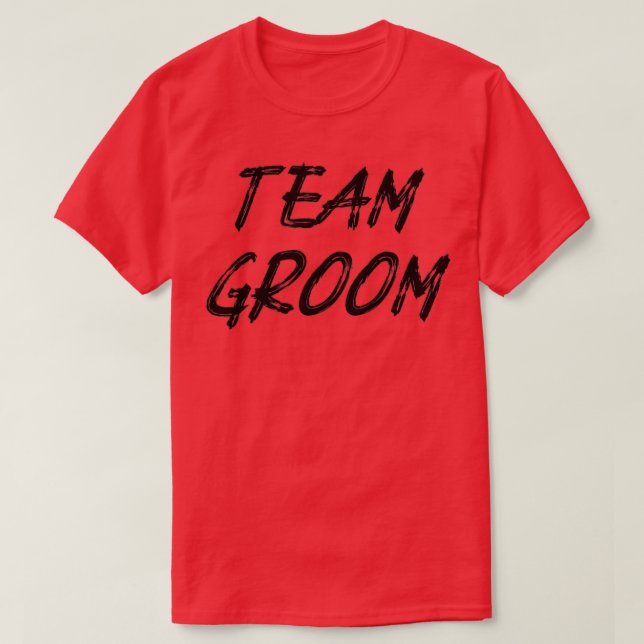 Team Groom black T-Shirt (Design Front)
