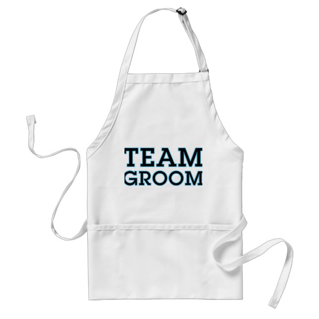 Team Groom Blue Outline Standard Apron (Front)