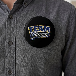 Team Groom Bold Wedding Party 7.5 Cm Round Badge