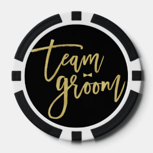 Team Groom Bow Tie Bachelor Party Poker Chips