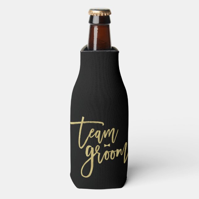 Team Groom Bow Tie Bachelor Party Wedding Cooler (Bottle Front)