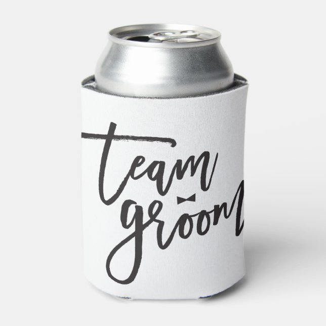 Team Groom Bow Tie Bachelor Party Wedding Cooler (Can Front)