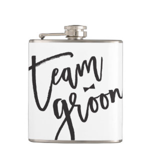 Team Groom Bow Tie Bachelor Party Wedding Flask
