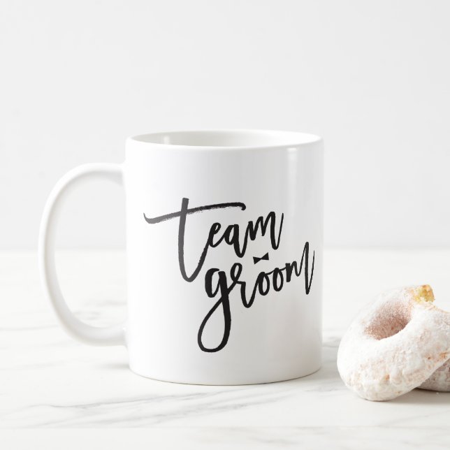 Team Groom Bow Tie Bachelor Party Wedding Mug (With Donut)