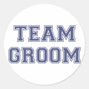 Team Groom Classic Round Sticker
