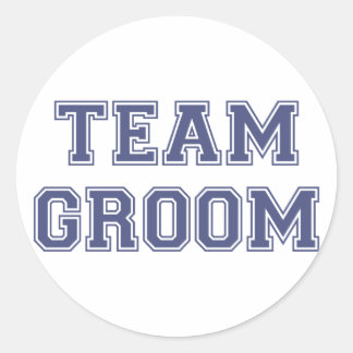 Team Groom Classic Round Sticker