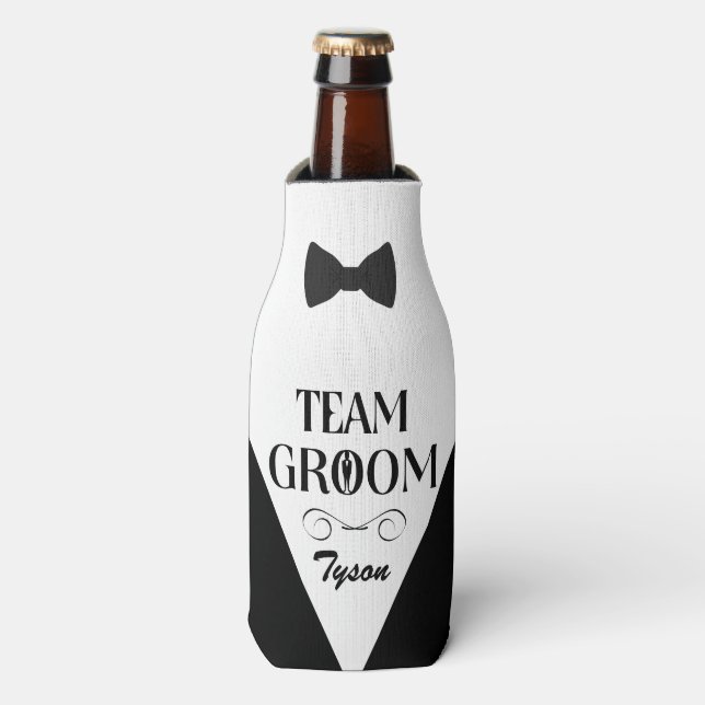 Team Groom - Creative Gifts for Groomsmen Bottle Cooler (Bottle Front)