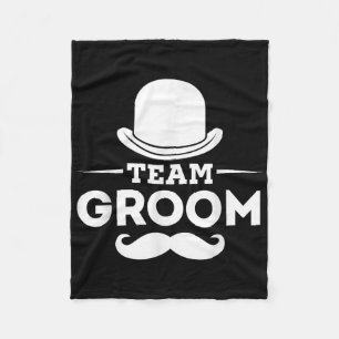Team Groom Crew Party Squad Grooms Bachelor Fleece Blanket