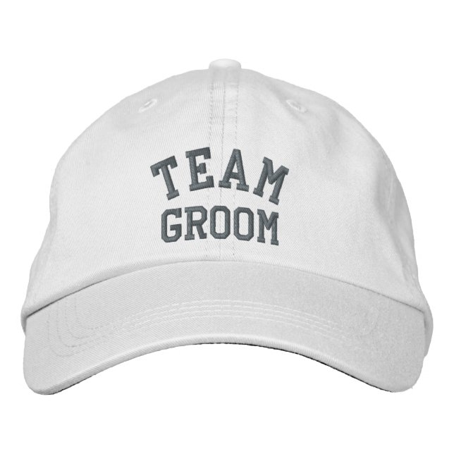 Team Groom Embroidered Hat (Front)