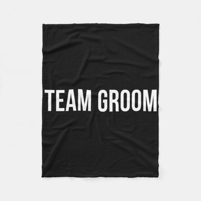 Team Groom -  Fleece Blanket (Front)
