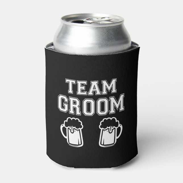 Team Groom funny Groomsman funny bachelor party Can Cooler (Can Front)
