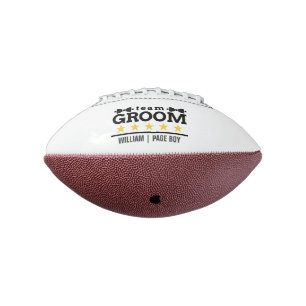Team Groom   Groomsman   Bachelor   Black White American Football