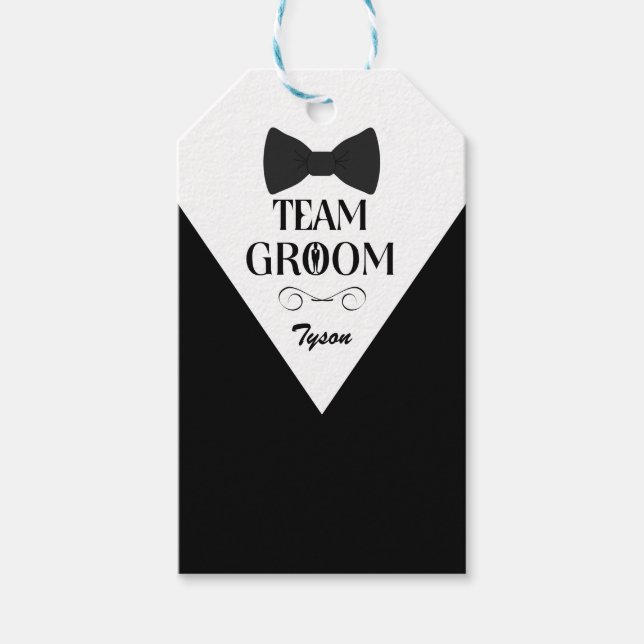 Team Groom - Groomsmen Gift Tag (Front)