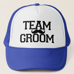 Team Groom Groomsmen moustache hat