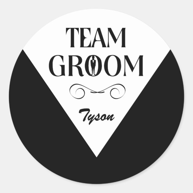 Team Groom - Groomsmen Stickers (Front)