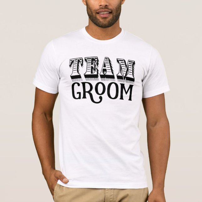Team Groom Hand Lettered T-Shirt (Front)