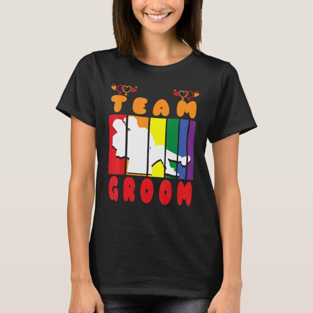 Team Groom Husband Crew same gender love T-Shirt (Front)