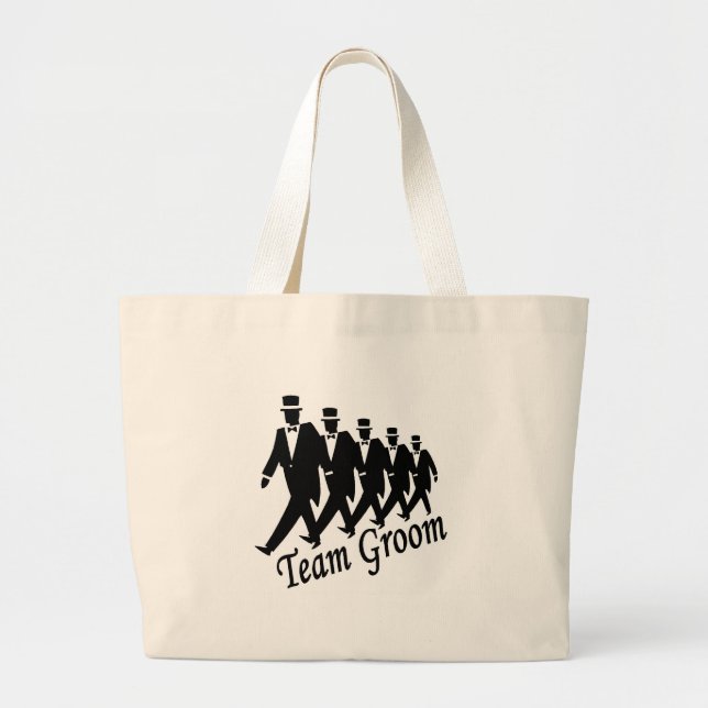 Team Groom Large Tote Bag (Front)