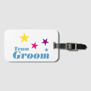 Team groom luggage tag