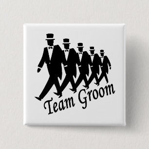 Team Groom (Men) 15 Cm Square Badge