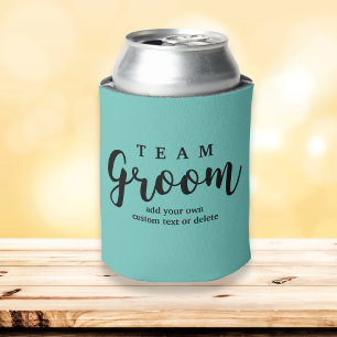 Team Groom Modern Wedding Favors for Groomsmen Can Cooler