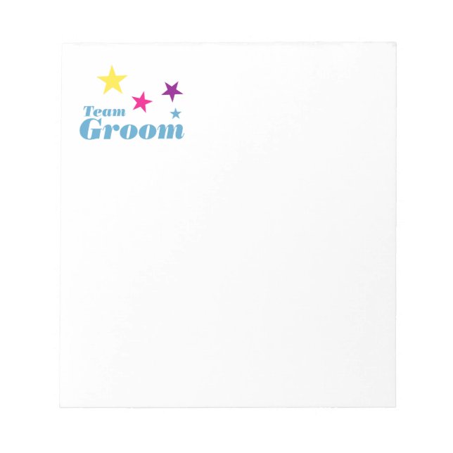 Team groom notepad (Front)